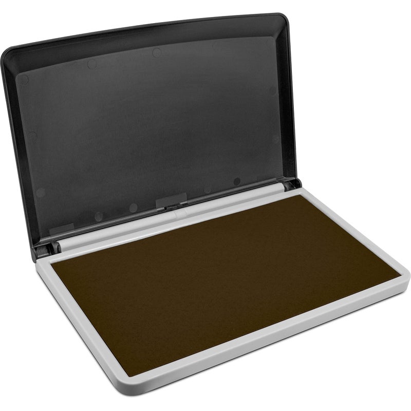 MaxMark Large Premium Brown Ink Stamp Pad - 3.5" x 6.25" - Quality Felt Pad - Image 2